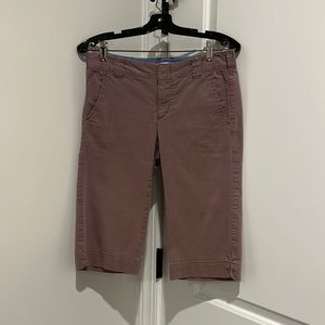 Vince Stretch Cotton Bermuda Shorts Womens SIZE 2 Tan Brown